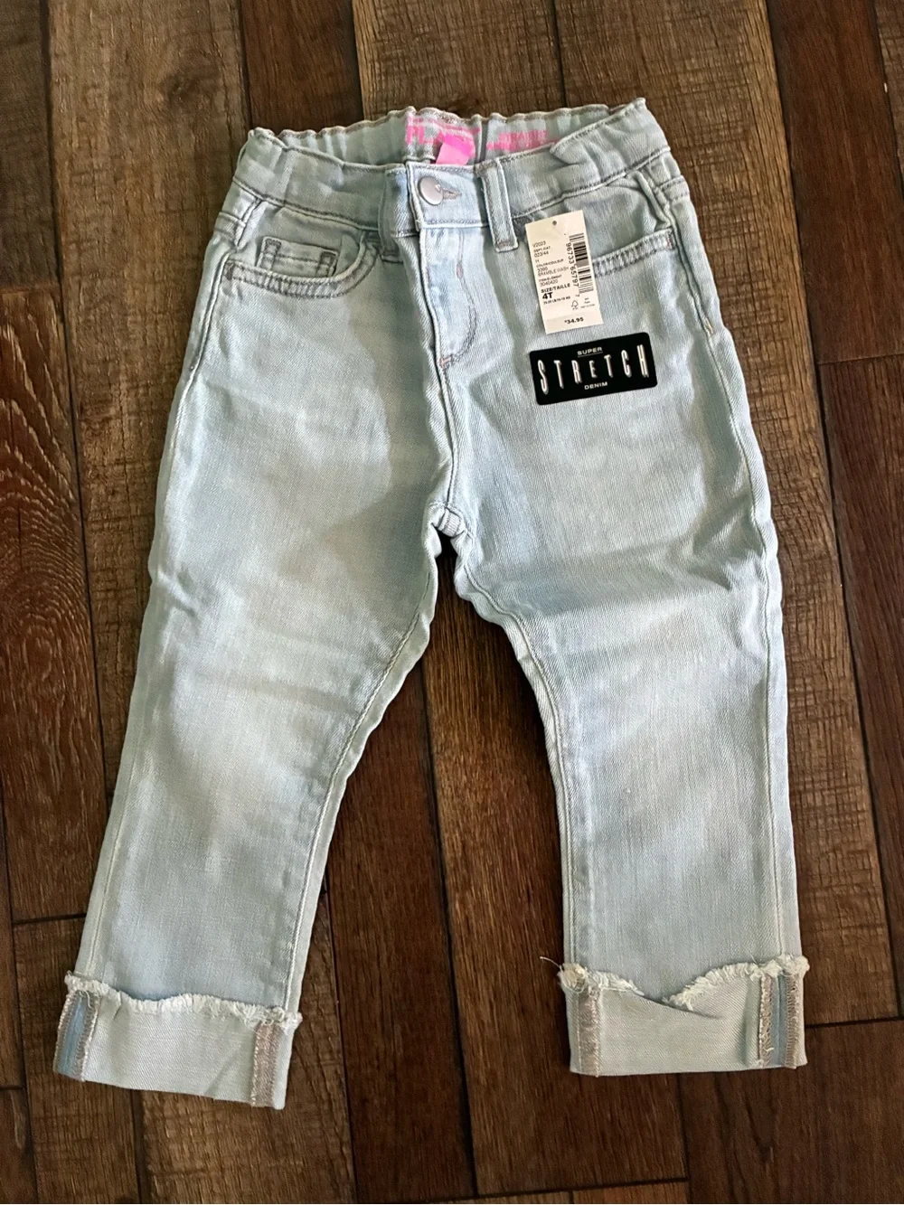 The Children’s Place sz 4T Light Wash Stretch Jeans - Casual Rolled Cuff nwt